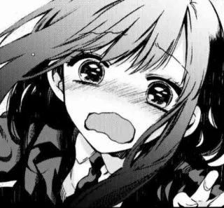 😭 anime, chica, impactada, manga, preocupada whatsapp sticker