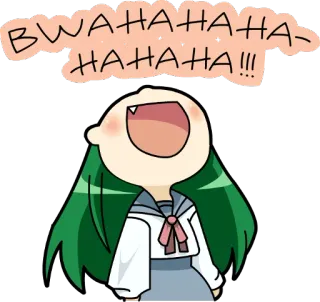 😂 BWAHAHAHAHAHAHA!!! laughing, anime, cartoon, meme, excited, happy telegram sticker