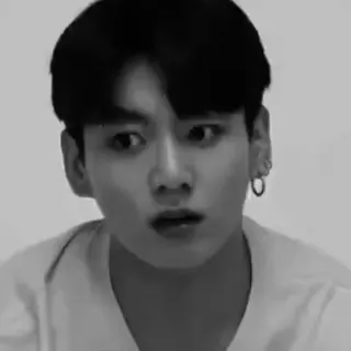 📎 Jungkook kpop, bts, jungkook, 歌手, アイドル, 白黒 telegram sticker