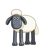 😳 Shaun the Sheep sheep, cartoon, animal, cute, animated, farm telegram sticker