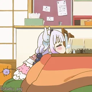 😪 Kanna Kamui Miss Kobayashi's Dragon Maid telegram sticker