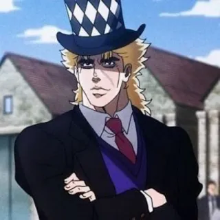 😊 Robert E. O. Speedwagon JoJo's Bizarre Adventure Anime, Personagem, Cartola, Mangá telegram sticker