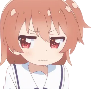 😏 dziewczyna anime, słodkie, naklejka, kreskówka, manga, ilustracja telegram sticker