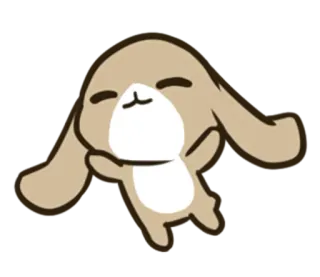😄 coelho, fofo, desenho animado, animal, coelho, kawaii whatsapp sticker