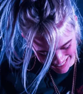 ✨ Billie Eilish Billie Eilish, chanteuse, musicien, célébrité, portrait telegram sticker