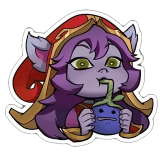 ๐ง Lulu League of Legends Lulu, League of Legends, Videogioco, Personaggio, Carino, Capelli viola, Pix telegram sticker