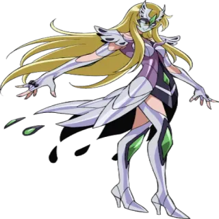 ✔ Anime, Postać, Kobieta, Długie Włosy, Maska, Kostium telegram sticker