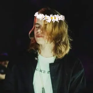 🧝‍♀️ портрет, человек, венок из цветов, блондинка, подросток telegram sticker