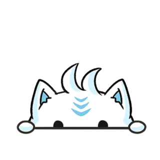 😶 고양이, 스티커, 만화, 빼꼼, 동물, 귀여운 telegram sticker