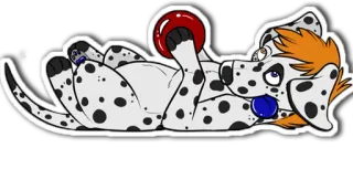 🐶 далматинец, собака, животное, стикер, мультфильм, питомец telegram sticker