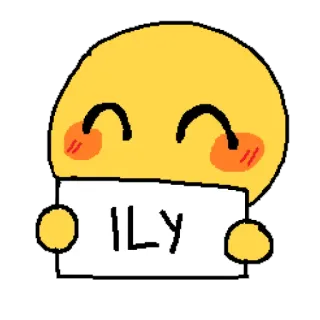 🥰 ILY Emoji, Amor, Fofo, Coração, Expressão telegram sticker