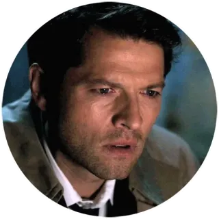 😦 Castiel Supernatural serial, anioł, Misha Collins, Supernatural, postać telegram sticker