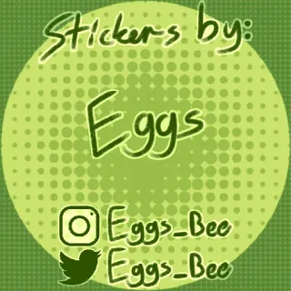 ℹ️ Stickers by:
Eggs
Eggs_Bee
Eggs_Bee sticker, eier, eier_biene, instagram, twitter telegram sticker