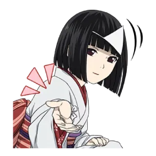🙂 Anime, Mulher, Personagem, Japonês, Kimono, Garota whatsapp sticker