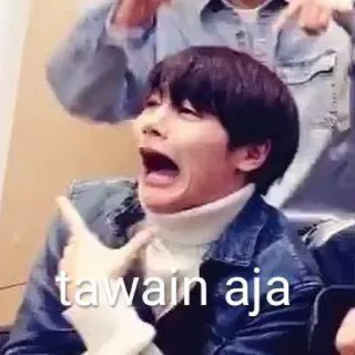 💰 tawain aja Meme, Lustig, Ausdruck, Zeigen whatsapp sticker
