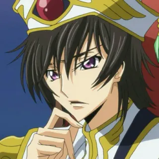 📎 Lelouch Lamperouge Code Geass anime, personagem, code geass, lelouch, lelouch lamperouge, coroa telegram sticker