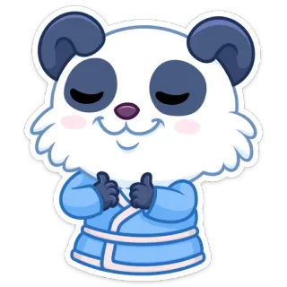 ☺️ Panda, Kciuk w górę, Kreskówka, Zwierzę, Słodkie telegram sticker