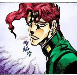 🍒 Kakyoin Noriaki JoJo's Bizarre Adventure 카쿄인, 죠죠, 애니메이션, 만화, 캐릭터 telegram sticker