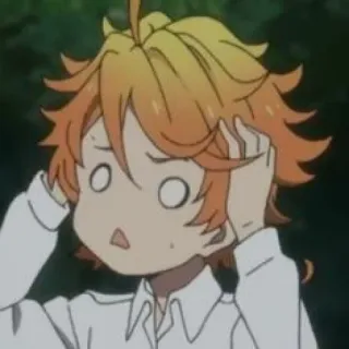 ⛓ Emma The Promised Neverland Anime, Emma, The Promised Neverland, Dibujos animados, Impactado/a, Confundido/a telegram sticker