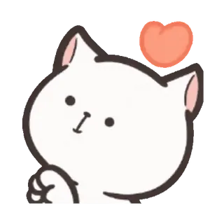 🐱 kucing, anak kucing, hati, imut, menggemaskan, kawaii, kartun whatsapp sticker