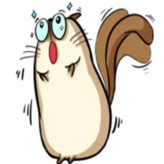 😲 ardilla, dibujos animados, animal, lindo, gracioso, impactado telegram sticker