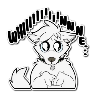 🐶 WHIIINNNNE... wolf, hond, verdrietig, zeuren, dier, harig telegram sticker
