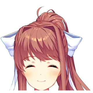 😊 Monika Doki Doki Literature Club! anime, character, monika, cute, game telegram sticker