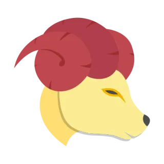 ♈️ carnero, animal, cornudo, oveja, cabra, zodiaco, aries telegram sticker