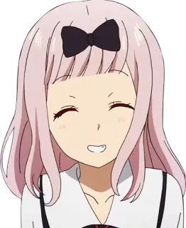😁 Chika Fujiwara Kaguya-sama: Love Is War anime, chika, fujiwara, kaguya-sama, love is war, cute, smiling telegram sticker