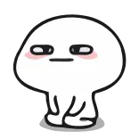 😐 Personaggio, Blob, Carino, Espressione, Semplice whatsapp sticker