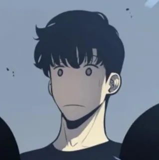 🕳 アニメ, 男, 困惑, 表情, 漫画, ポートレート whatsapp sticker