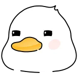 😑 duck, cute, animal, bird, kawaii whatsapp sticker
