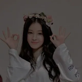 💗 Nancy Frau, Blumenkranz, Idol, Sängerin, Nancy telegram sticker
