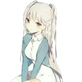 🙂 Аниме, Девушка, Милый, Манга, Мультфильм telegram sticker