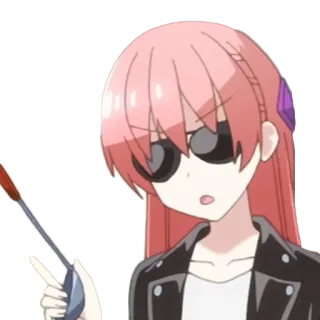 😎 Anime, Kính râm, Nhân vật, Cô gái, Dấu hiệu hòa bình telegram sticker