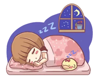 💤 zzz schlafend, süß, Cartoon, Schlaf, Nacht, Traum, zzz, Küken telegram sticker