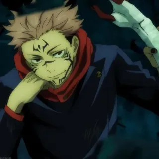 🎴 Sukuna Jujutsu Kaisen Anime, Vervloekte Geest, Manga, Ryomen Sukuna telegram sticker