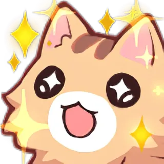 👍 gato, brillos, kawaii, lindo, animal, gatito whatsapp sticker