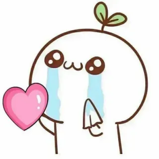 😭 kawaii, piangere, cuore, triste, carino telegram sticker