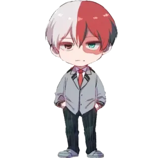 😐 Shoto Todoroki My Hero Academia Anime, Manga, Shoto Todoroki, My Hero Academia, Chibi whatsapp sticker