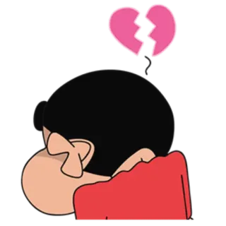 💔 sedih, menangis, patah hati, kartun, ilustrasi telegram sticker