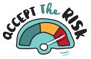 🚨 ACCEPT The RISK rischio, pericolo, metro, accetta, pericolo, avviso telegram sticker