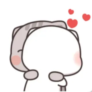 🍃 cat, hearts, love, cute telegram sticker