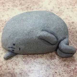 😫 foca, animal, cinza, fofo, animal marinho, mamífero telegram sticker