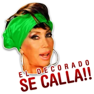 😌 EL DECORADO SE CALLA!! женщина, портрет, выражение, платок telegram sticker