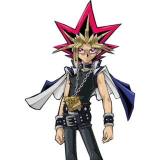 😄 Yami Yugi Yu-Gi-Oh! anime, manga, character, yami yugi, yu-gi-oh telegram sticker