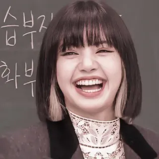 🐙 Lisa Lisa, Blackpink, K-pop, singer, celebrity, woman, smile telegram sticker