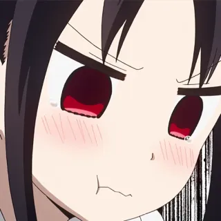 ☹️ Kaguya Shinomiya Kaguya-sama: Love Is War Аниме, Мультфильм, Kaguya-sama, Love is War, Кагуя Синомия, Злой telegram sticker