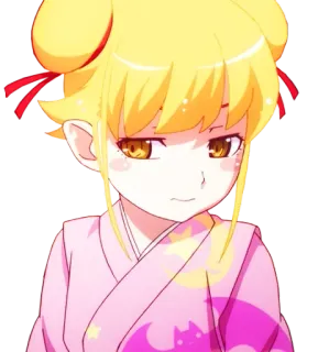 😳 Shinobu Oshino Monogatari Anime, Mangá, Vampiro, Kawaii, Fofo, Garota, Shinobu whatsapp sticker
