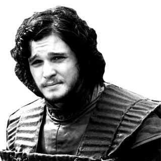 😊 Jon Snow Game of Thrones game of thrones, jon snow, fantasy, kit harington, serie tv, personaggio, winterfell telegram sticker